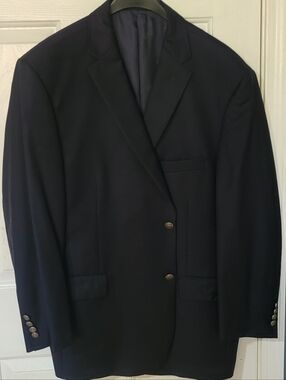 Jos. A. Bank Reserve Navy Blue Single-Breasted Blazer 100% Wool